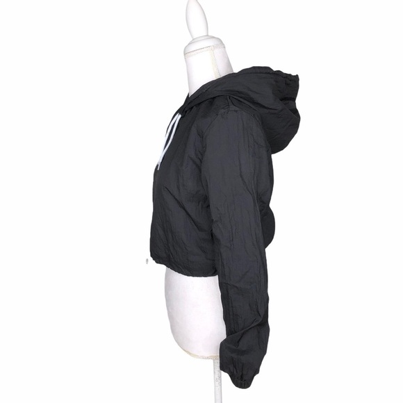 American Apparel black cropped windbreaker jacket medium - Picture 11 of 13